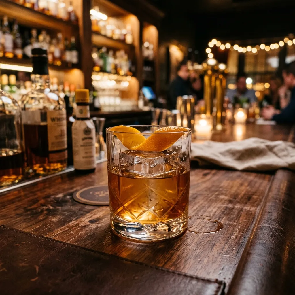 Handcrafted specialty cocktails with whiskey, vodka, and rum