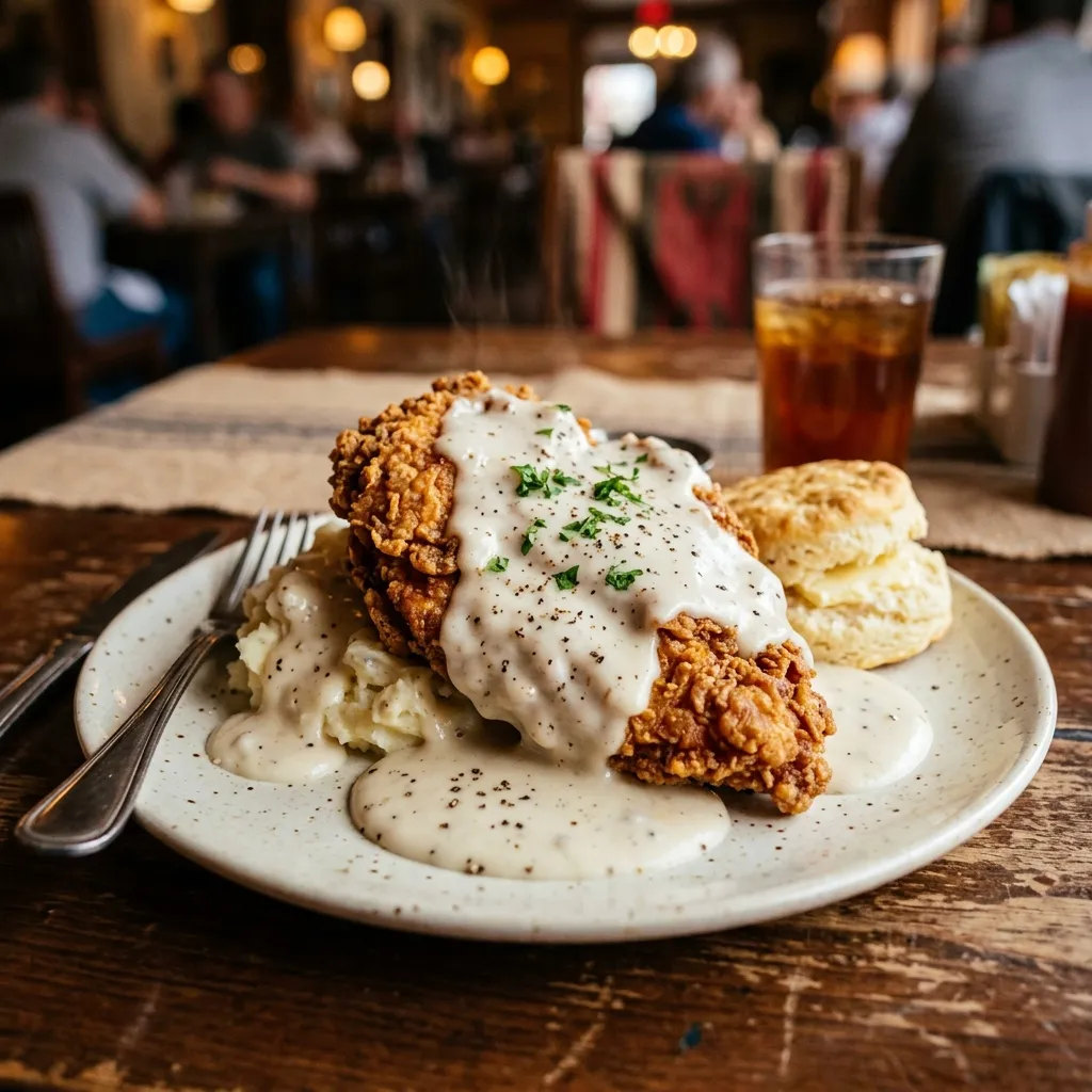 Country fried chicken with gravy Early Dine dinner